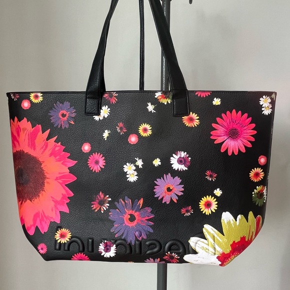 Desigual Reversible Floral Shopper Bag - Picture 2 of 8